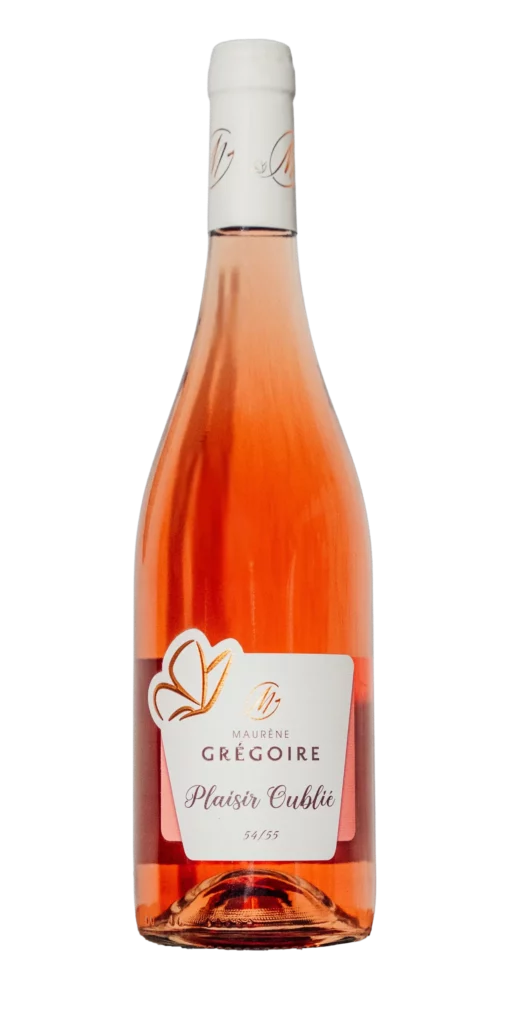Bouteille de Plaisir oublié, vin rosé du Domaine Grégoire
